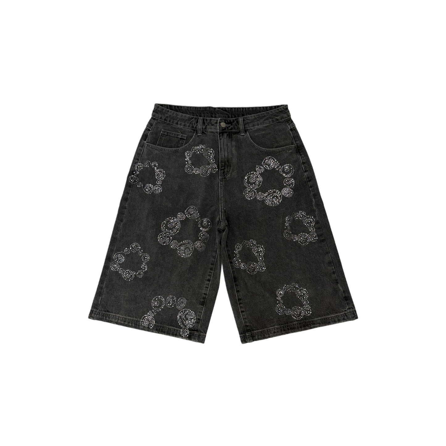 Rhinestone clouds jort