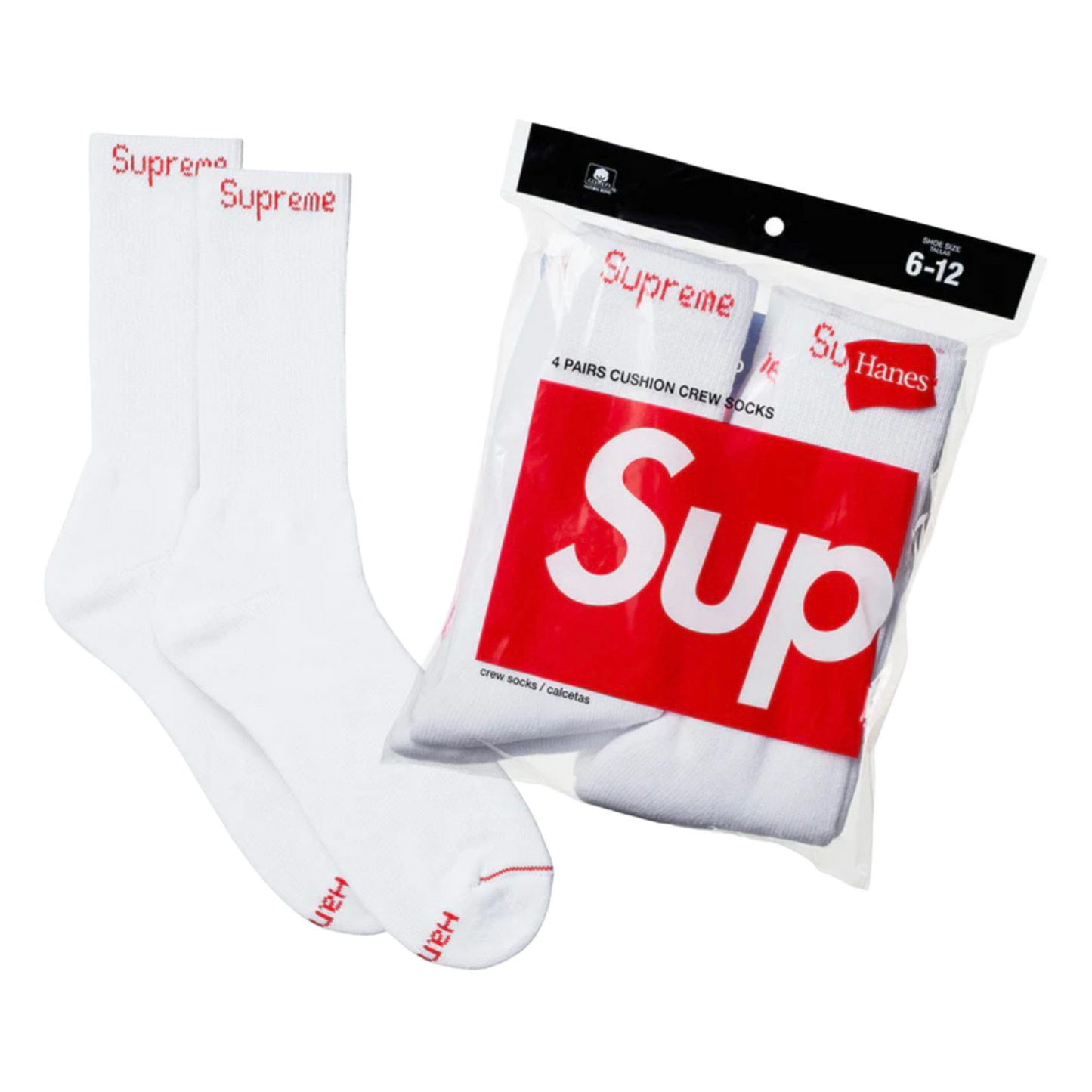 Supreme White Socks Pack