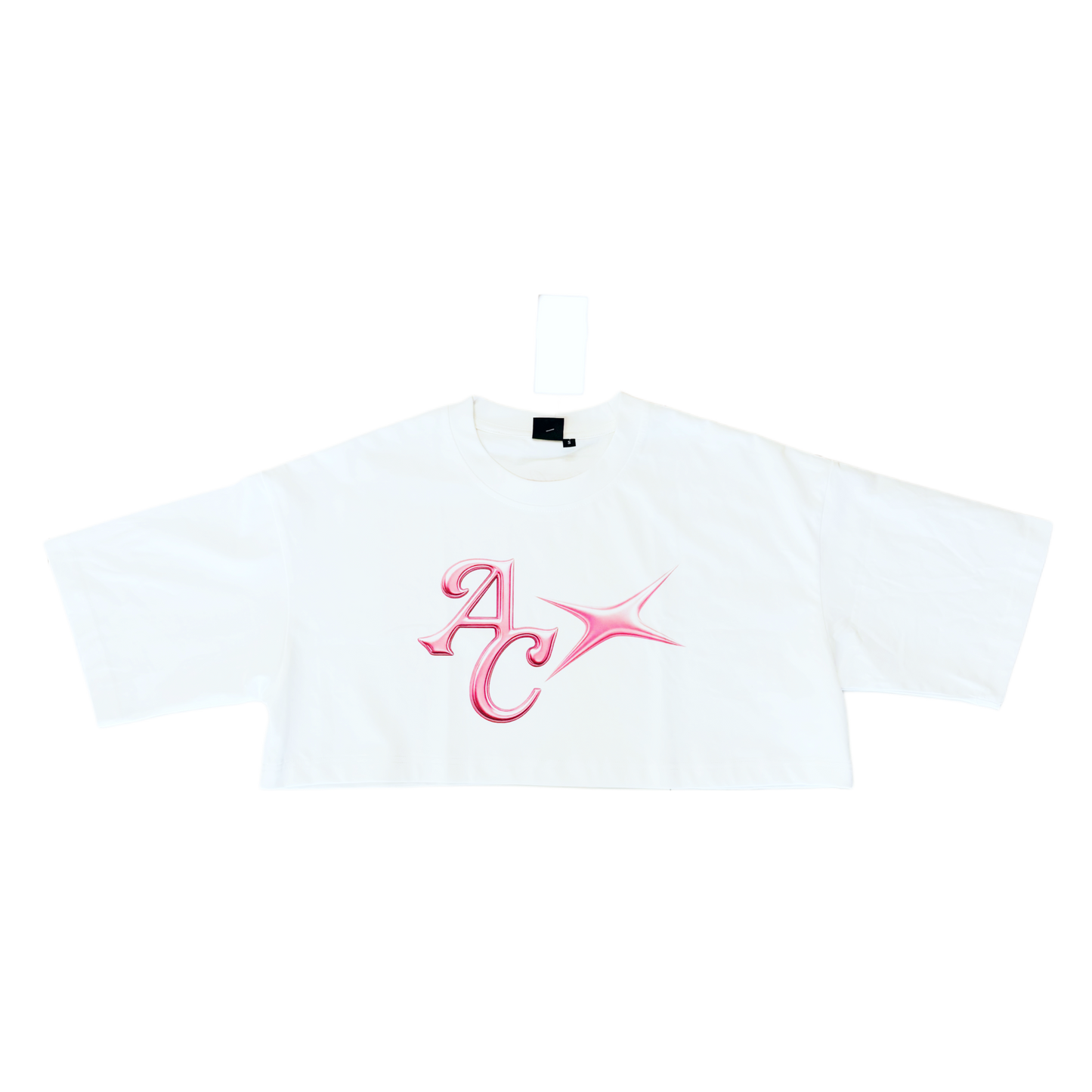 Chrome Pink Star Crop Top