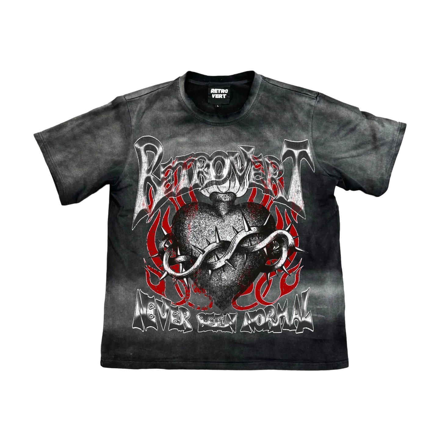 RETROVERT HEART THORN BLACK TEE
