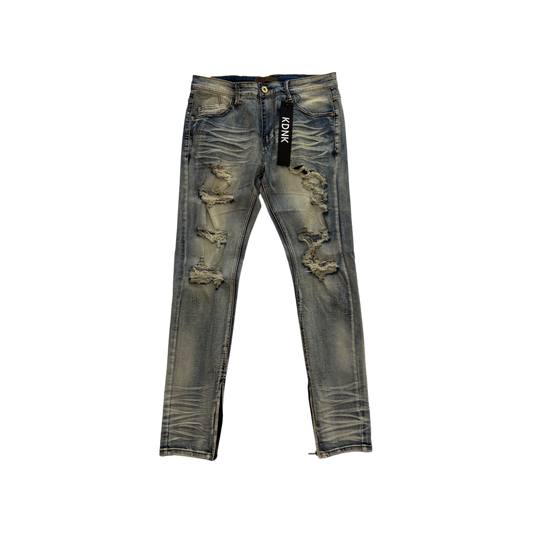 KDNK Distressed Tapered Skinny Jean
