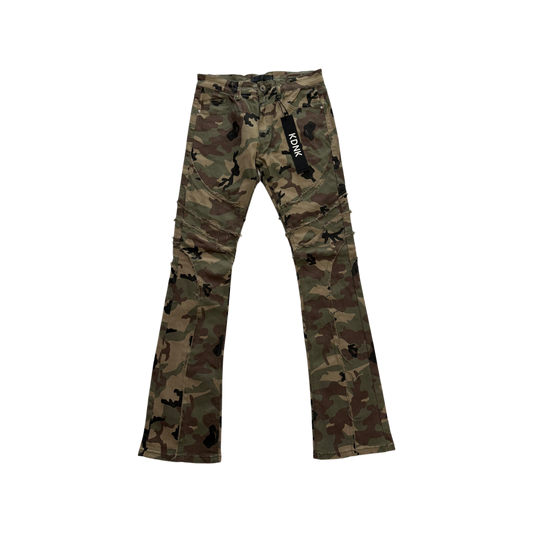 KDNK Camo Skinny Flare Jean