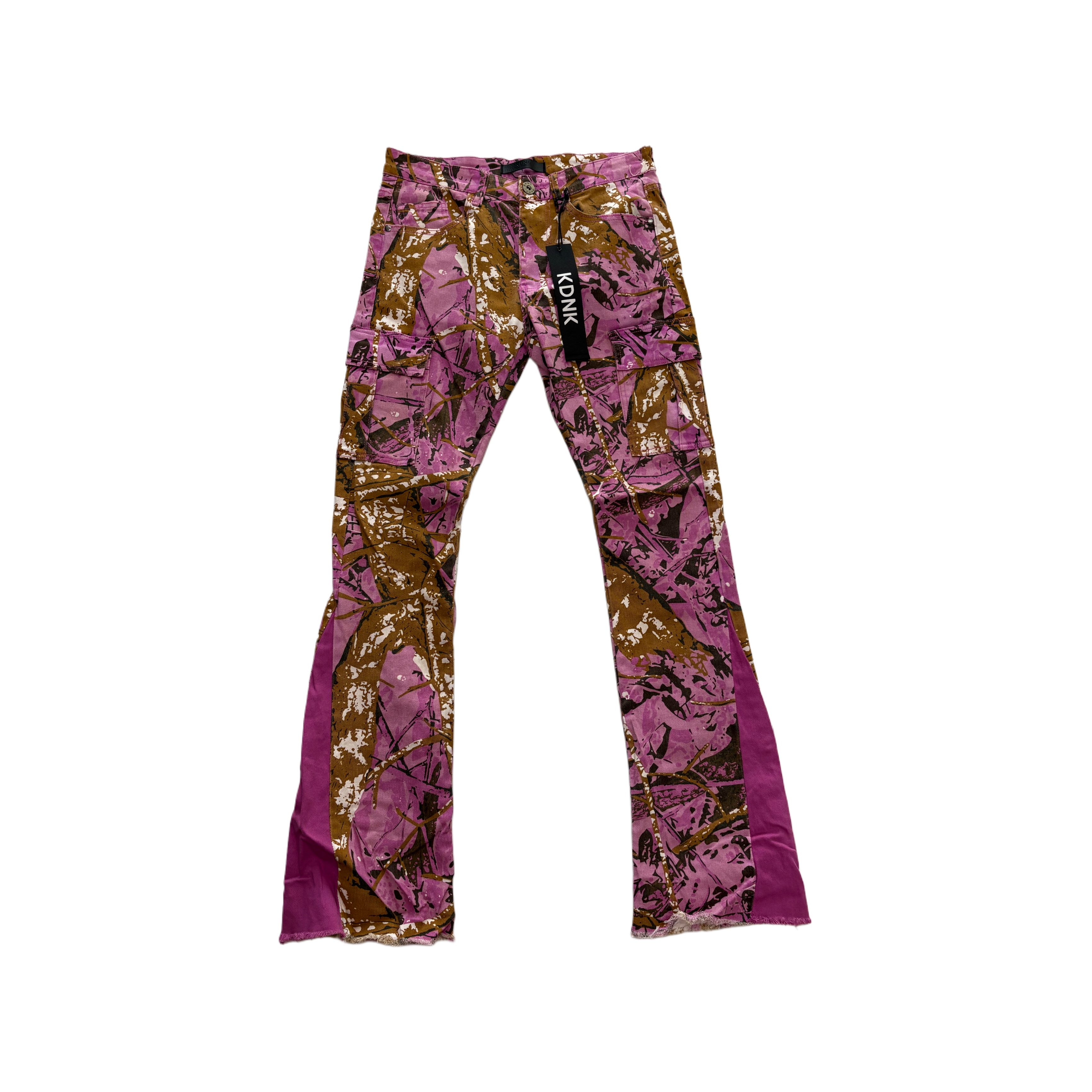 KDNK Pink Real Tree Skinny Flare Pant