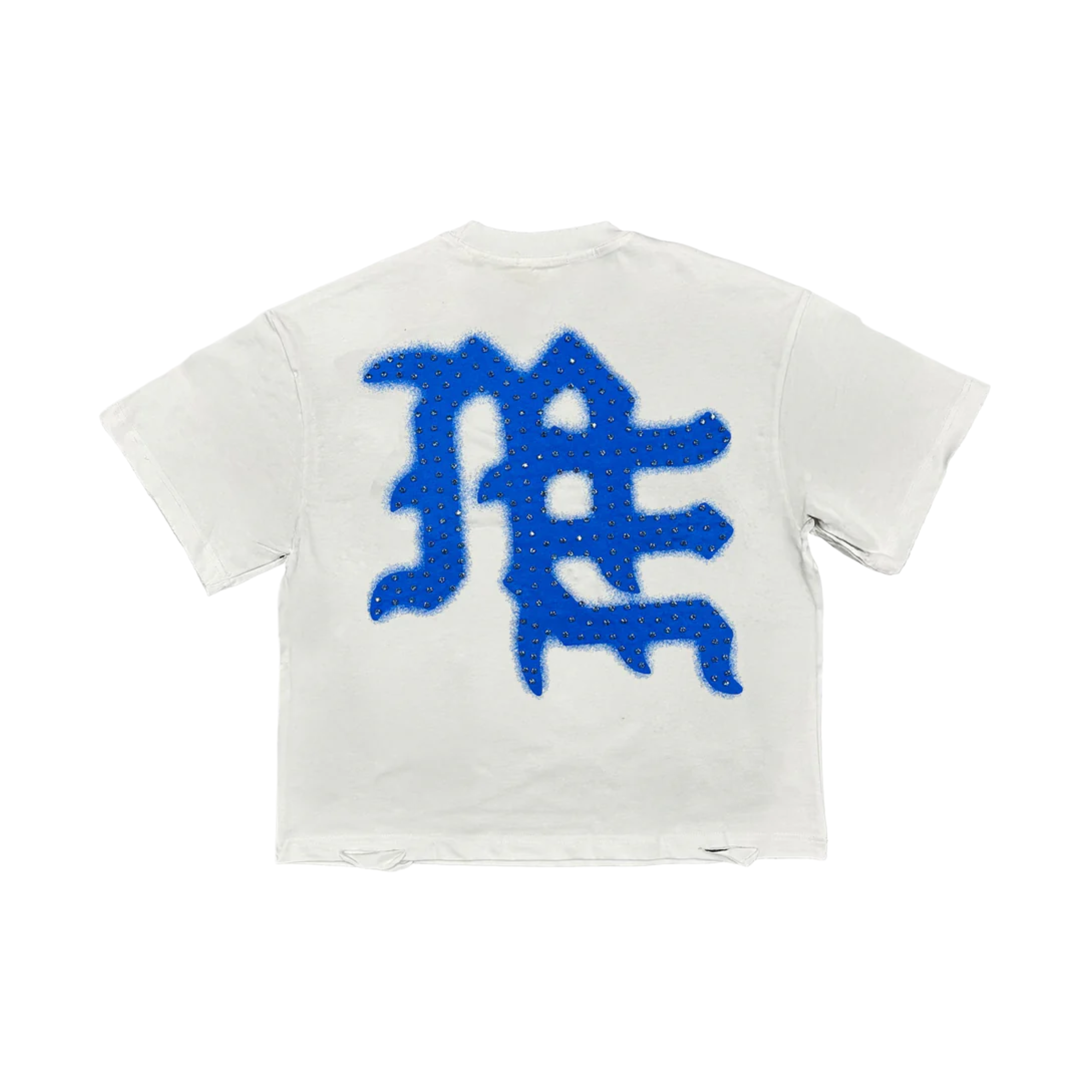 Mixed Emotion blue end rhinestones tee