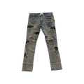 KDNK Distressed Camo Patches Stacked Jean