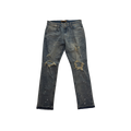 KDNK Distressed white spots relaxed jean