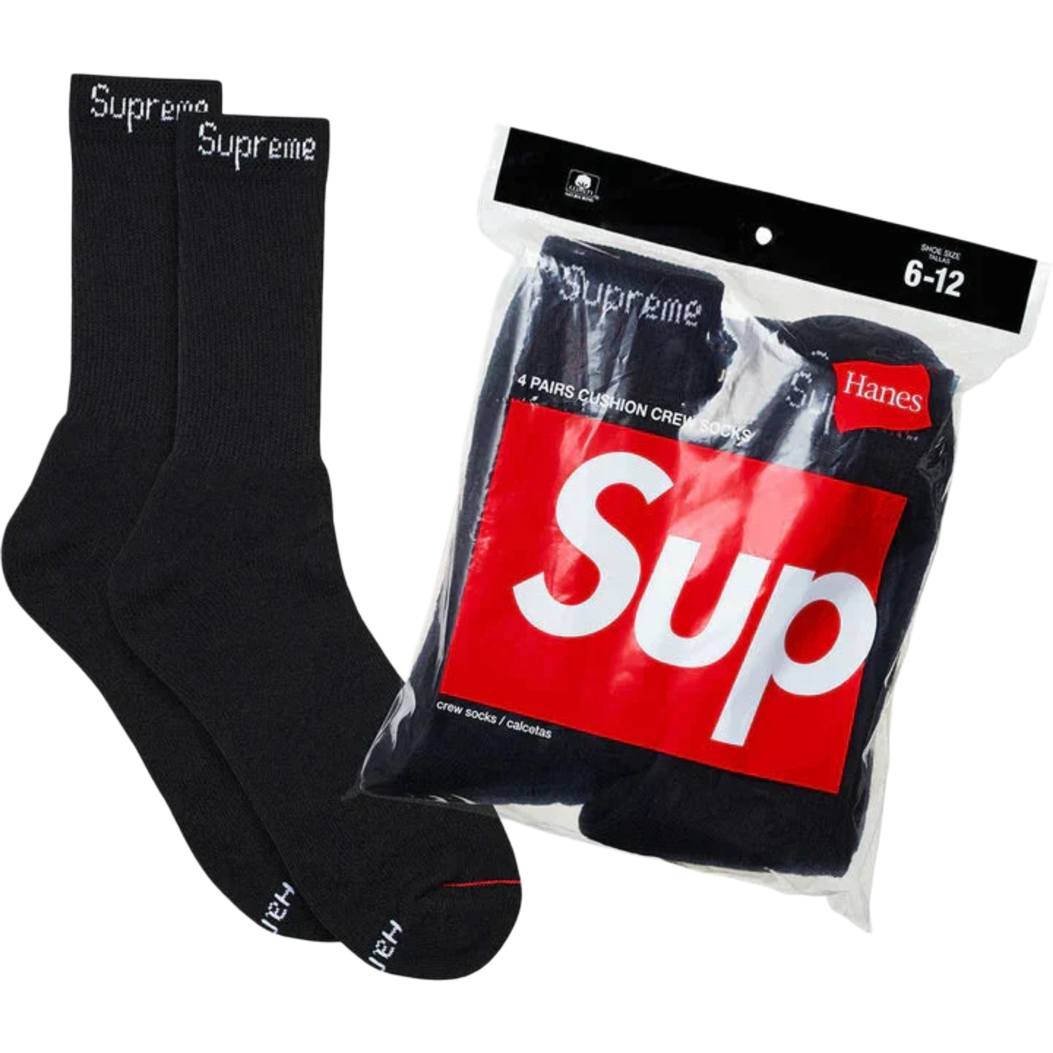 Supreme Socks Pack Black