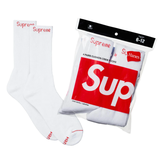 Supreme White Socks Pack