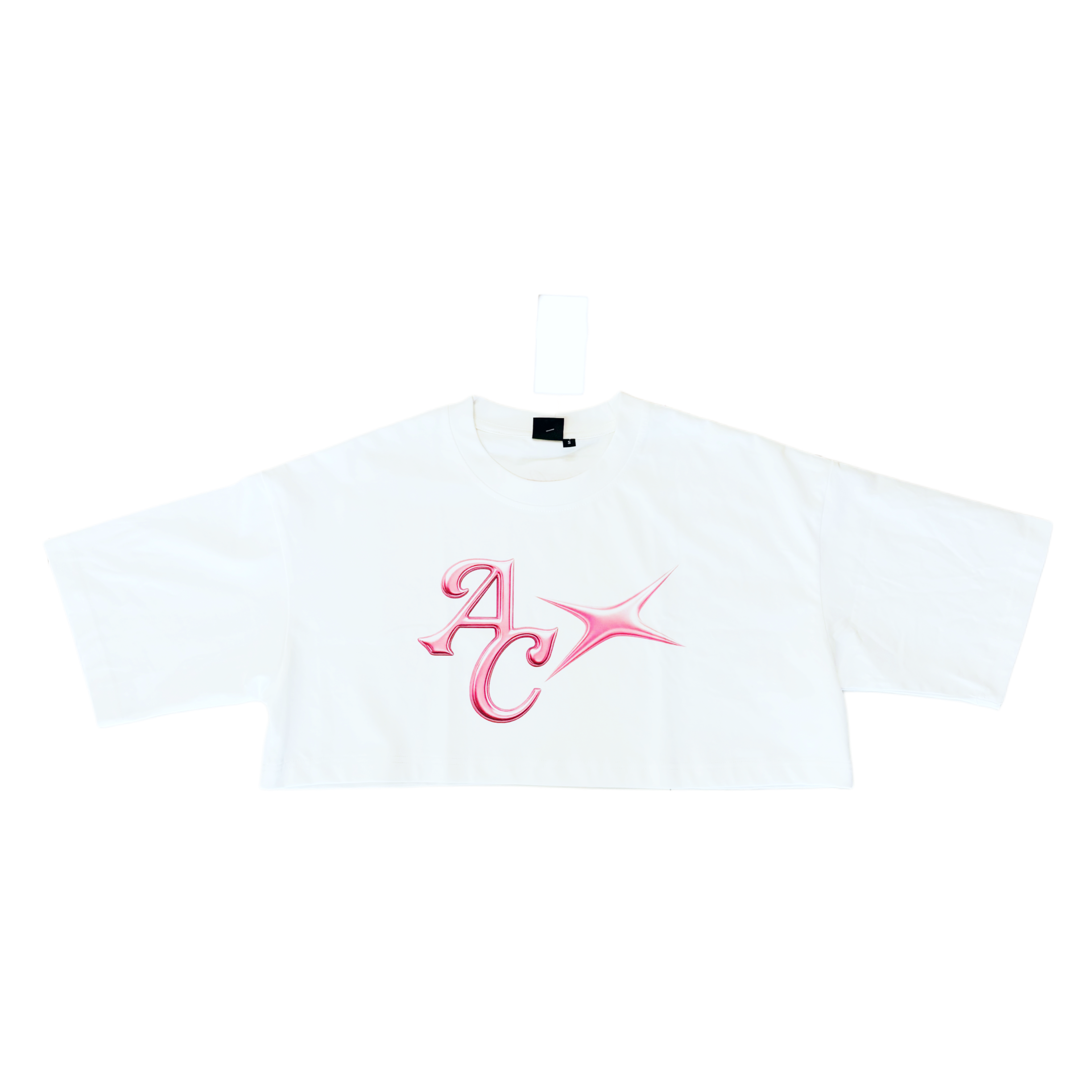 Chrome Pink Star Crop Top