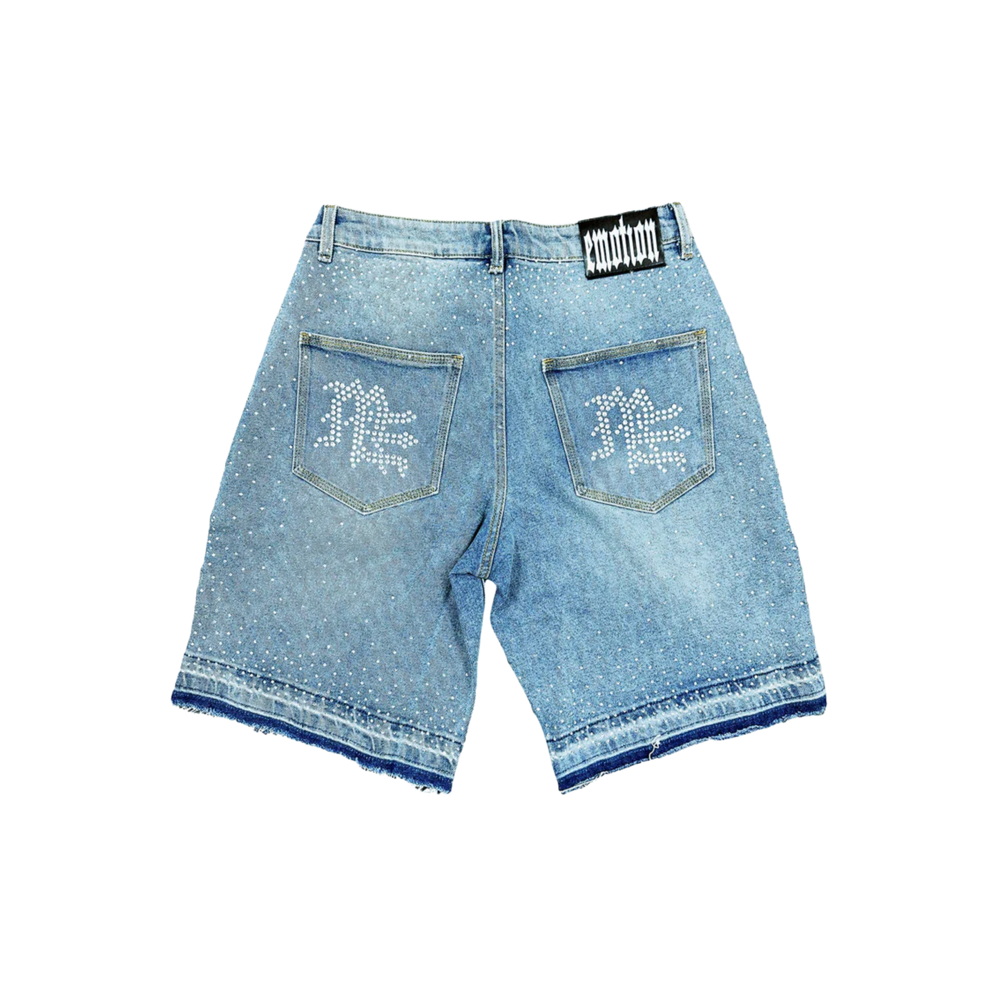 Mixed Emotion Rhinestones Denim Shorts
