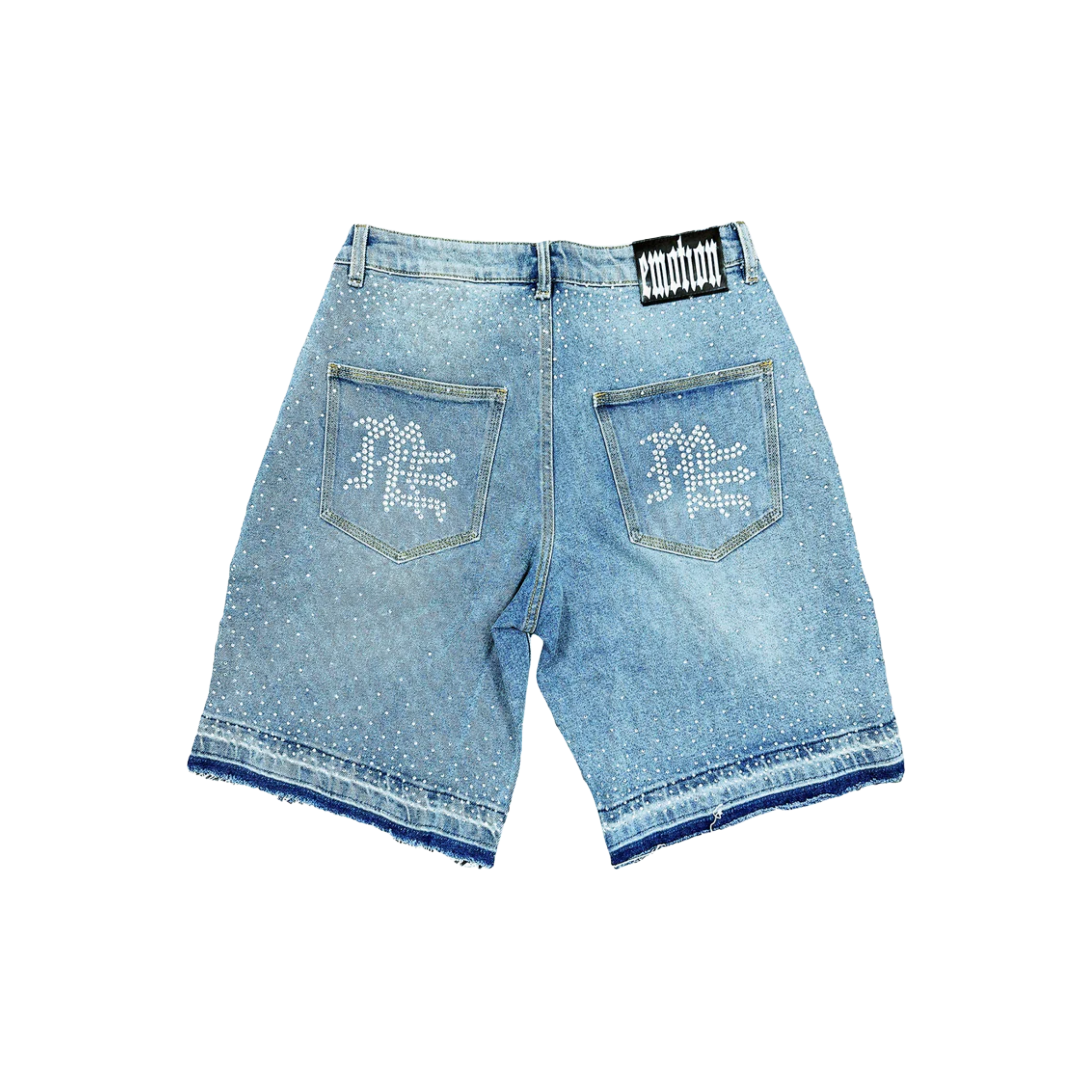 Mixed Emotion Rhinestones Denim Shorts